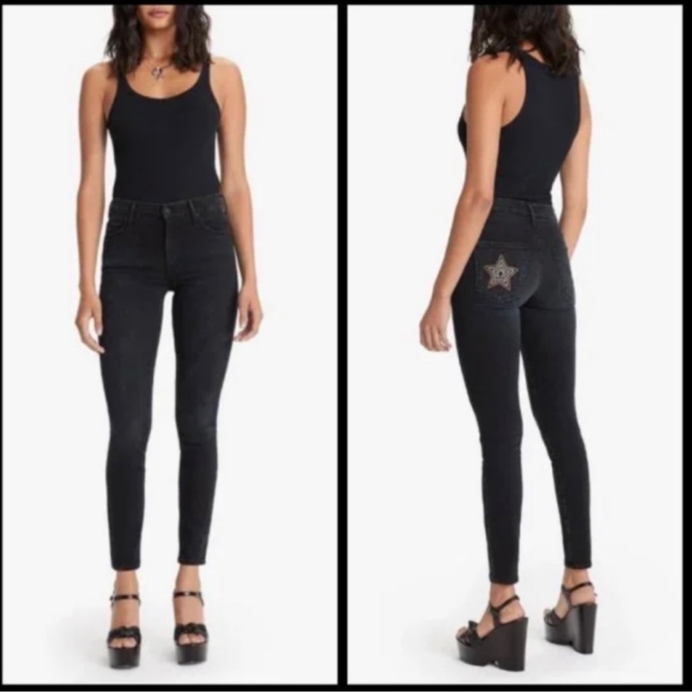*EUC* MOTHER High-Waisted Looker Denim Jeans in Blackbird 26